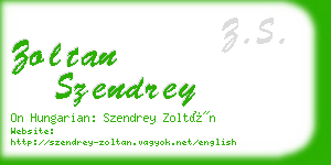 zoltan szendrey business card